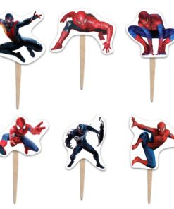 Διακοσμητικά για κεράσματα πάρτυ Spiderman (6 τεμ)