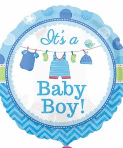 18″ Μπαλόνι Γέννησης Baby Boy Μπουγάδα