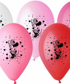 Μπαλόνια Τυπωμένο Minnie Mouse – Σετ 5 Τεμαχίων