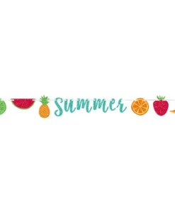 Μπάνερ με Glitter Summer – Καλοκαιρινά Φρούτα