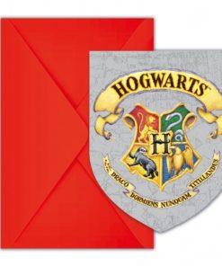 Προσκλήσεις Πάρτυ Harry Potter Hogwards Houses (6 τεμ)