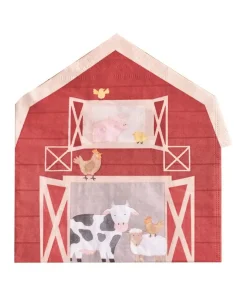 Χαρτοπετσέτες Σχήμα Barn Farm – Ζωάκια Φάρμας / 16 τεμ