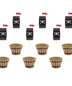 Διακοσμητικές θήκες & Στικ για Cupcakes – Πειρατές