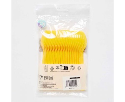 Κουταλάκια Πλαστικά Κίτρινο / 24 τεμ