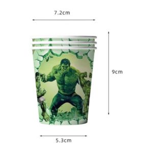 Χάρτινα Ποτήρια Hulk (10τμχ)
