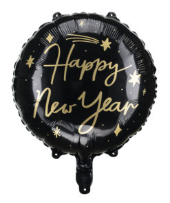 Μπαλόνι Foil Μαύρο Happy New Year