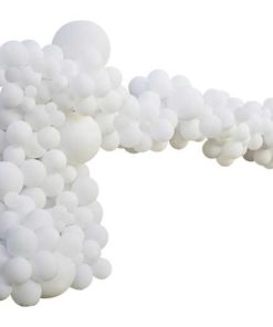 Σύνθεση από μπαλόνια λευκά – 200τμχ.