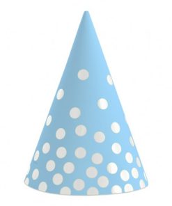 Καπέλα πάρτυ Μπλε με πουά (6 τεμ)