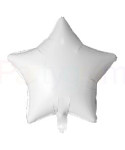 Μπαλόνι Foil Σε Σχήμα Αστέρι – Λευκό