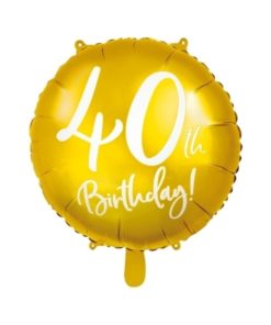 Μπαλόνι foil χρυσό 40th birthday!