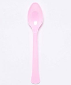 Κουταλάκια Πλαστικά Ροζ Marshmallow / 24 τεμ