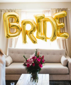 BRIDE Χρυσά μπαλόνια με ήλιο – 70cm