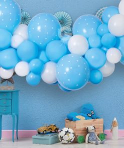 DIY Γαλάζια Γιρλάντα Με Μπαλόνια